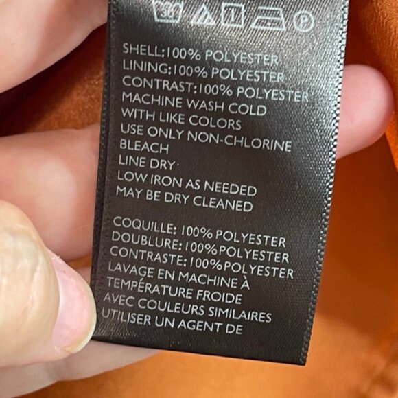 KIMCHI BLUE | Rust Orange Long Sleeve Floral Above the Knee Shift Dress | Size S - Picture 11 of 14